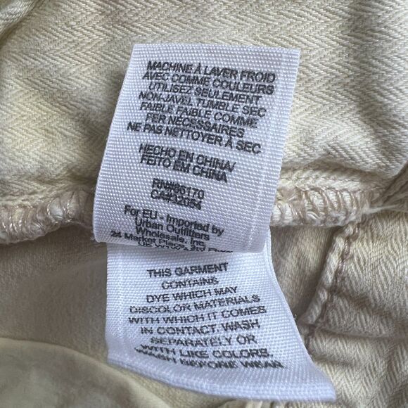 Free People Women's Light Yellow Stretch Cotton Jeans Size 29 - Picture 6 of 9